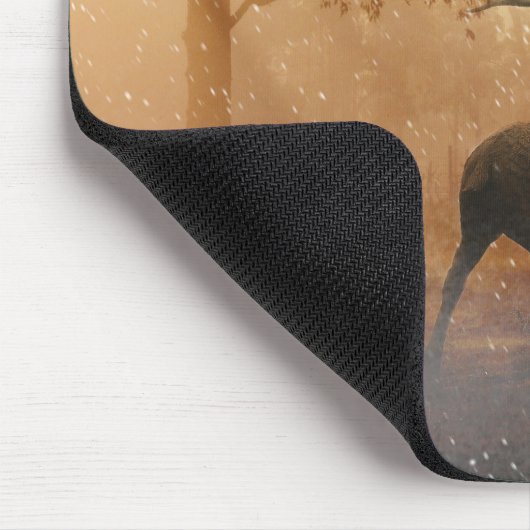 Hirsch schöne Naturlandschaft Mousepad (Ecke)