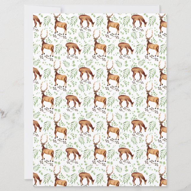 Hirsch Scrapbook Papier (Vorderseite)