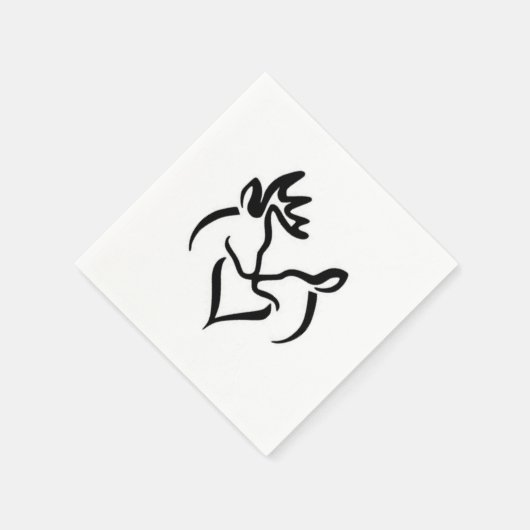Hirsch Serviette (Ecke)