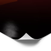 Hirsch-Silhouette mit feurigem rotem Sonnenunterga Poster (Ecke)