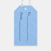 Hirsch & Snowman Weihnachten Schneeflocken Geschenkanhänger (Rückseite)