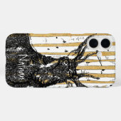 Hirsch/Stag Birch Tree Personalisieren iPhone Case (Rückseite (Horizontal))