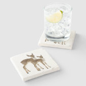 Hirsch Steinuntersetzer (Seitenansicht)