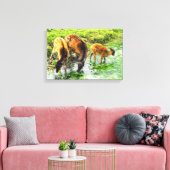 Hirsch Tier Leinwanddruck (Insitu (Wohnzimmer))