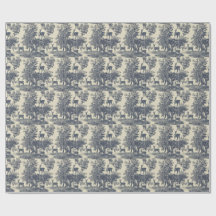Hirsch-Toile-Muster Waldlandschaft Botanisch