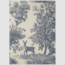 Hirsch-Toile-Muster Waldlandschaft Botanisch