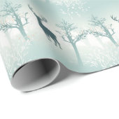 Hirsch- und Baummuster Geschenkpapier (Rolleneckpunkt)