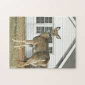 Hirsch und Cottage - Puzzle (Horizontal)