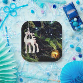 Hirsch und Goldbauble Pappteller (Party)