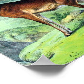 Hirsch und Rentier Poster (Ecke)