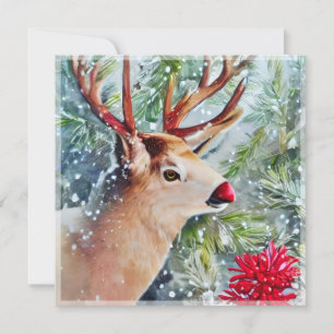 Hirsch und Schnee Weihnachten