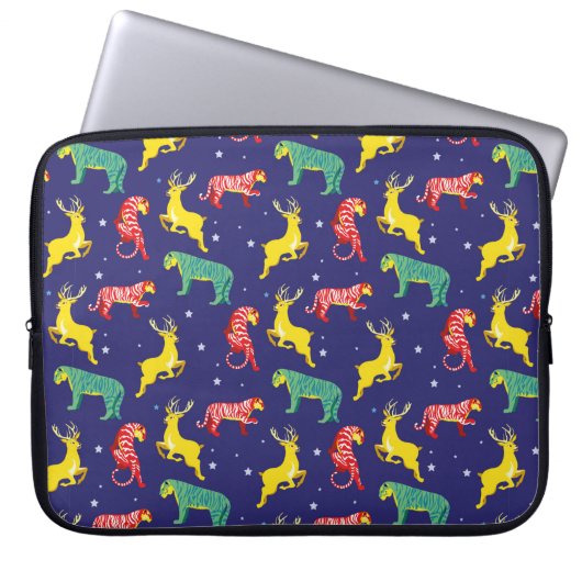 Hirsch und Tiger. Trends!_ Laptopschutzhülle (Vorderseite)