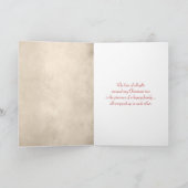 Hirsch und Weihnachtskranz Feiertagskarte (Innenseite)