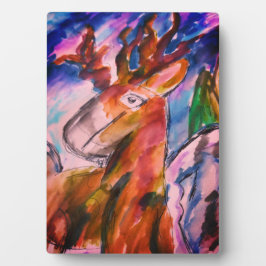 Hirsch und Winter Fotoplatte