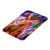 Hirsch und Winter Magnet (Linke Seite)