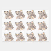 Hirsch und Zelt Niedlich im Freien Geschenkpapier Set (Vorderseite 3)