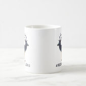 Hirsch, Wasserfarbe mit Text Kaffeetasse (Mittel)