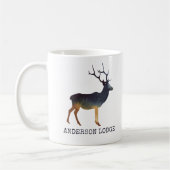 Hirsch, Wasserfarbe mit Text Kaffeetasse (Links)