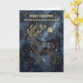 Hirsch Weihnachtskarte mit himmlischem Motiv Karte (Gelbe Blume)