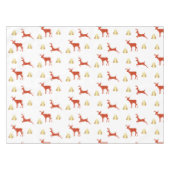 Hirsch-Weihnachtspapier Tischdecke (Vorderseite (Horizontal))
