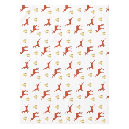 Hirsch-Weihnachtspapier Tischdecke (Vorderseite)