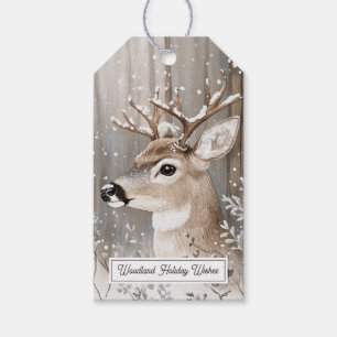 Hirsch Winter Schnee Weihnachten Geschenkanhänger
