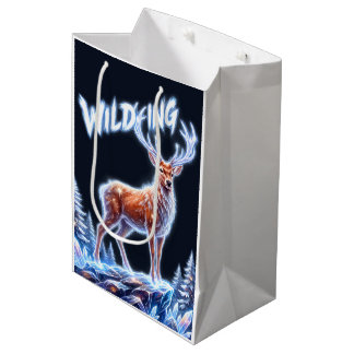 Hirsch Winter Wonderland Weihnachten Mittlere Geschenktüte