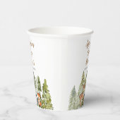 Hirschabenteuer Camper Bergwaldpapier Pappbecher (Rechts)