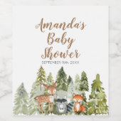 Hirschabenteuer Camper Dusche Weinkarte Weinetikett (Einzelnes Label)