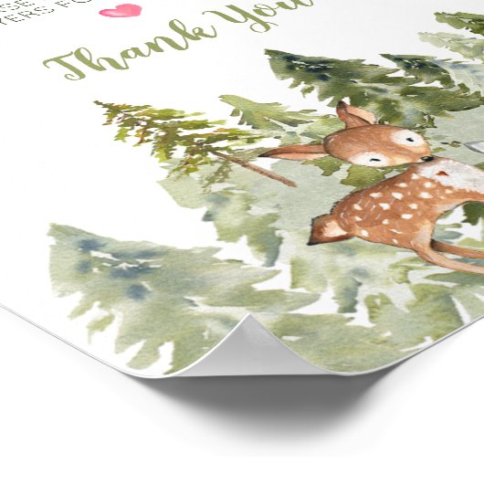 Hirschabenteuer Camper Gebete für Kindermädchen Poster (Ecke)