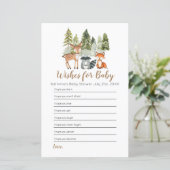 Hirschabenteuer Kinderdusche Wünsche für Baby (Stehend Vorderseite)