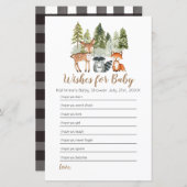 Hirschabenteuer Kinderdusche Wünsche für Baby (Vorne/Hinten)