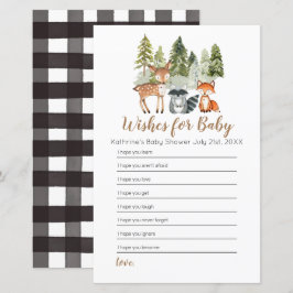 Hirschabenteuer Kinderdusche Wünsche für Baby