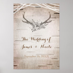 Hirschantler & Birch Vintage Wedding Banner Poster