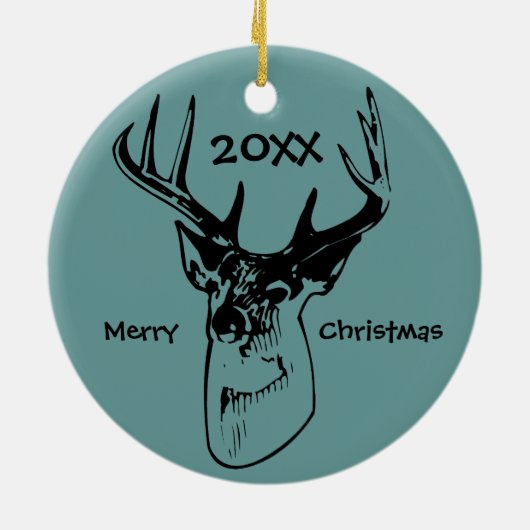 Hirschantler Jäger Jagen Weihnachtsschmuck (Hinten)