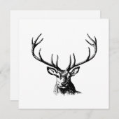 Hirschantler Natur Wildtierhorns Kopfkissen Einladung (Vorne/Hinten)