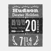 Hirschantler Pfeil jeder Farbe Baby Geburtsstände Fleecedecke (Vorderseite)