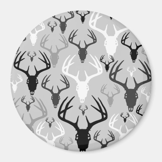 Hirschantler Schädelmuster Magnet (Vorne)