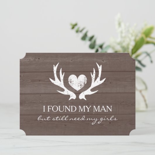 Hirschantler Werden Sie meine Brieftasche sein? Einladung (Stehend Vorderseite)