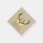 Hirschantler + Wildblumen Hochzeiten von Napkins Serviette (Ecke)