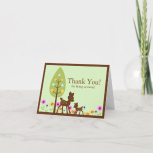 Hirschbaby-Dusche Danke Note Card