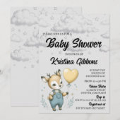 HirschBaby-Dusche Einladung (Vorne/Hinten)