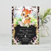 HirschBaby-Dusche Einladung (Stehend Vorderseite)