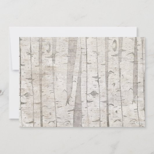 Hirschbaby-Dusche Einladung rustikales Wald (Rückseite)