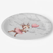 HirschBaby-Dusche Pappteller (Schrägansicht)