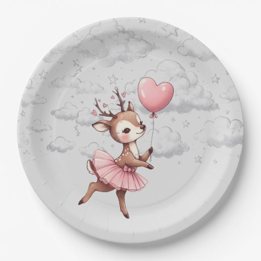 HirschBaby-Dusche Pappteller (Vorderseite)