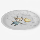 HirschBaby-Dusche Pappteller (Schrägansicht)