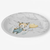 HirschBaby-Dusche Pappteller (Schrägansicht)