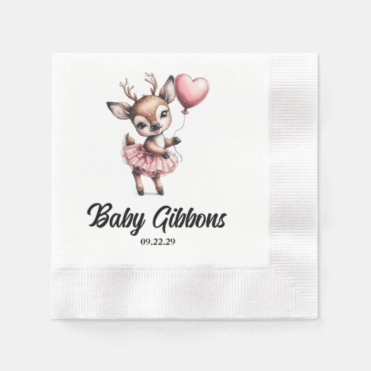 HirschBaby-Dusche Serviette (Vorderseite)