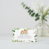 HirschBaby-Dusche wie groß ist Mama's Bauchkarte Begleitkarte (Stehend Vorderseite)